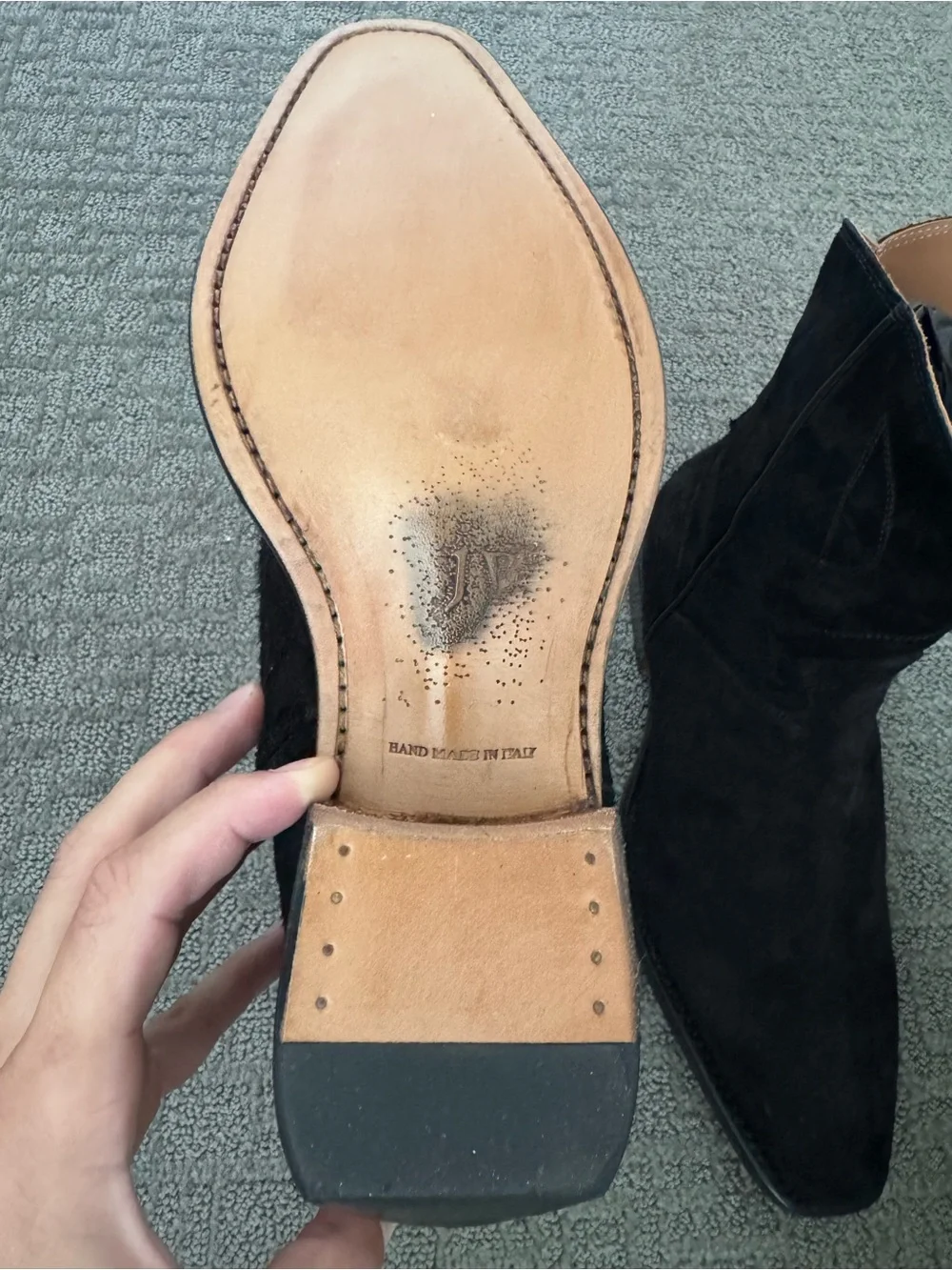 John Varvatos Black Suede Rancher Boots Men’s Size 11 Made in Italy – New in Box